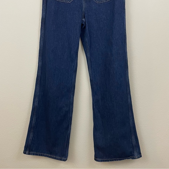 Anthropologie Seventy + Mochi‎ Mabel Wide Leg Jean Patch Pocket Dark VTG Size 27 - Picture 8 of 15